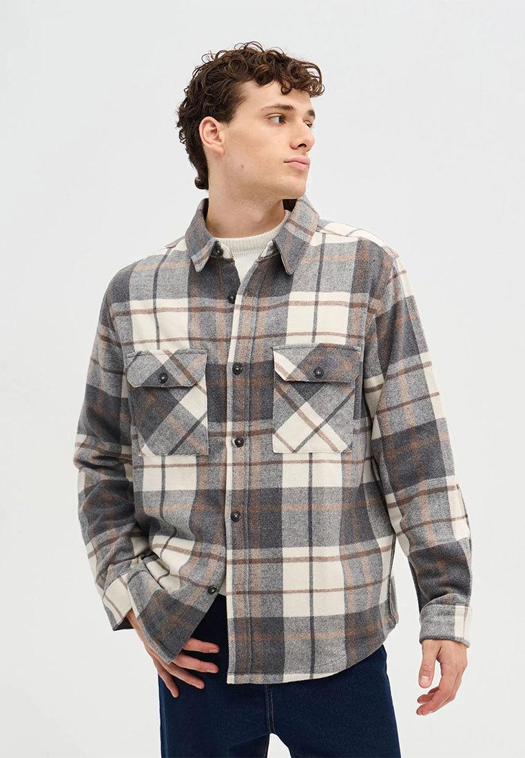 Men's Checked overshirt with pockets
