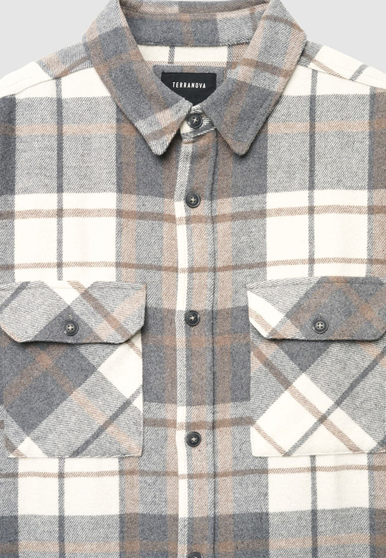 Men's Checked overshirt with pockets