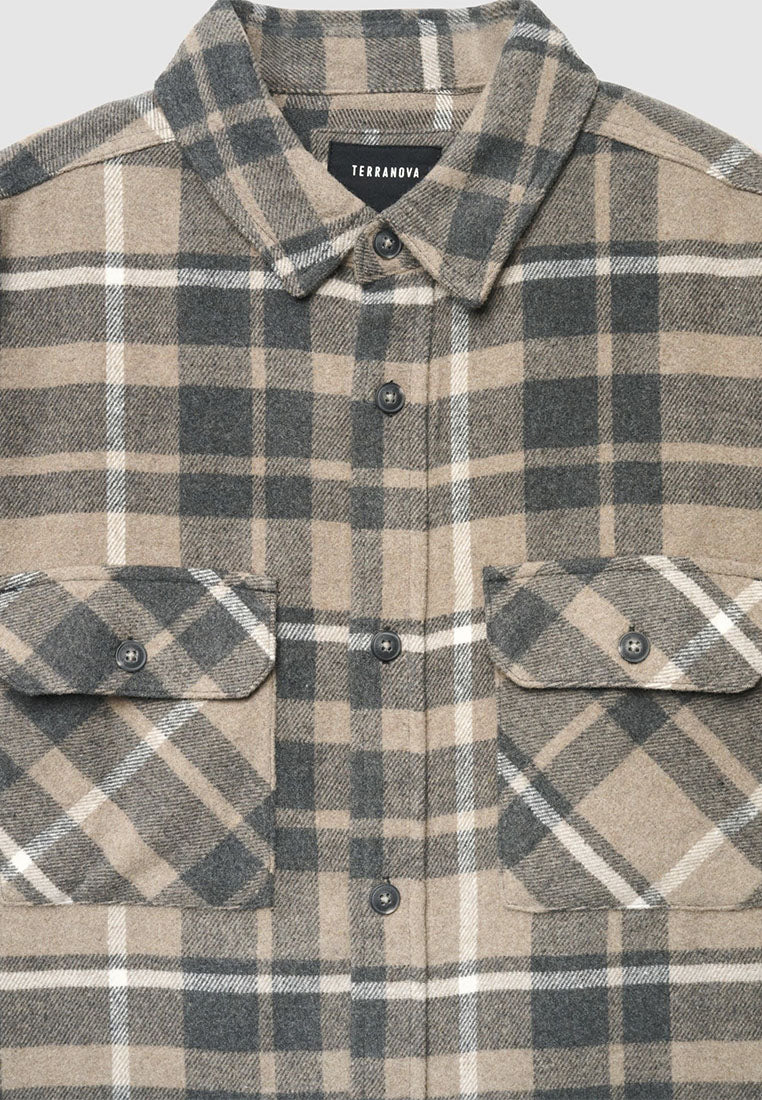 Men's Checked overshirt with pockets