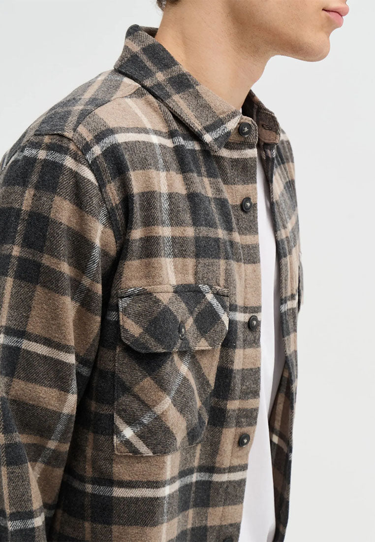 Men's Checked overshirt with pockets