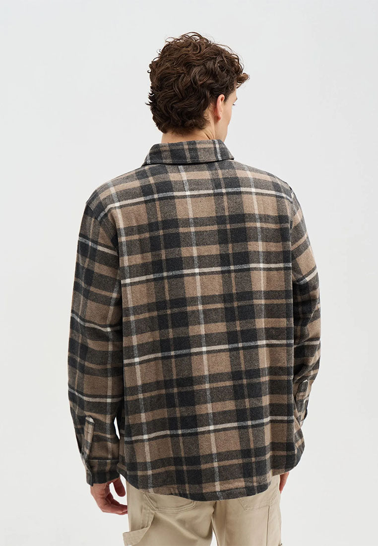 Men's Checked overshirt with pockets