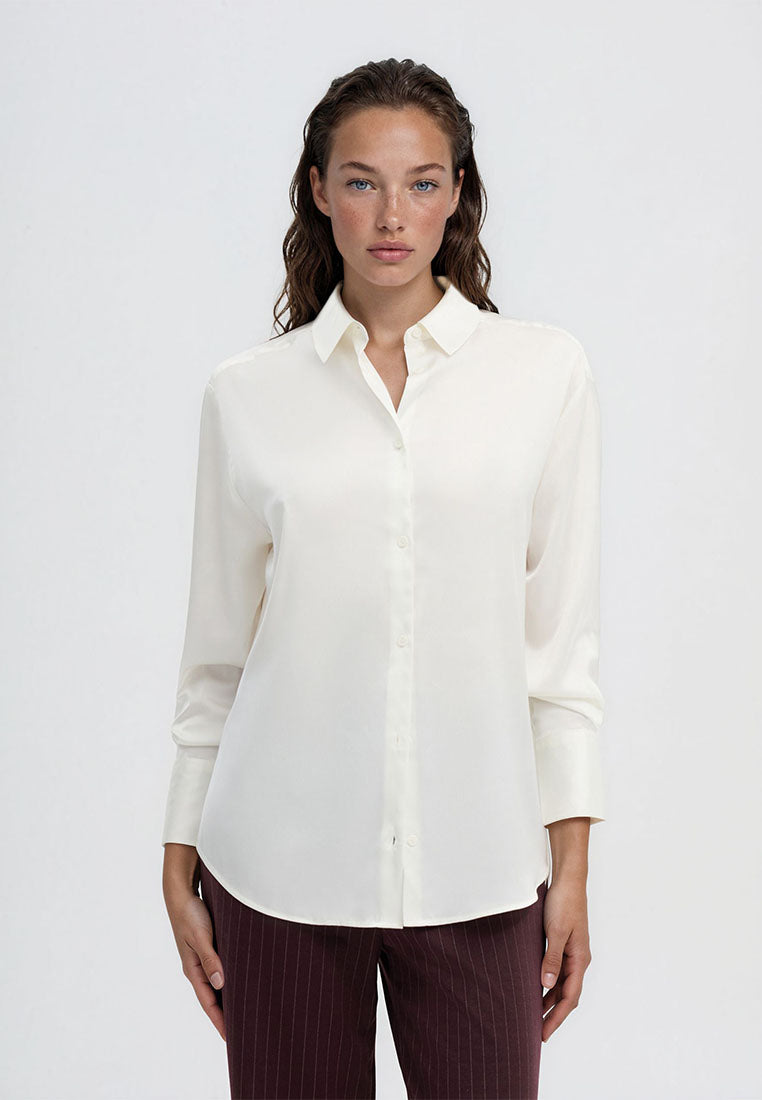 Women's Plain Colour Long Sleeve Shirt