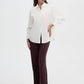 Women's Plain Colour Long Sleeve Shirt