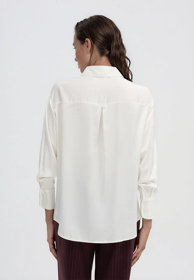 Women's Plain Colour Long Sleeve Shirt