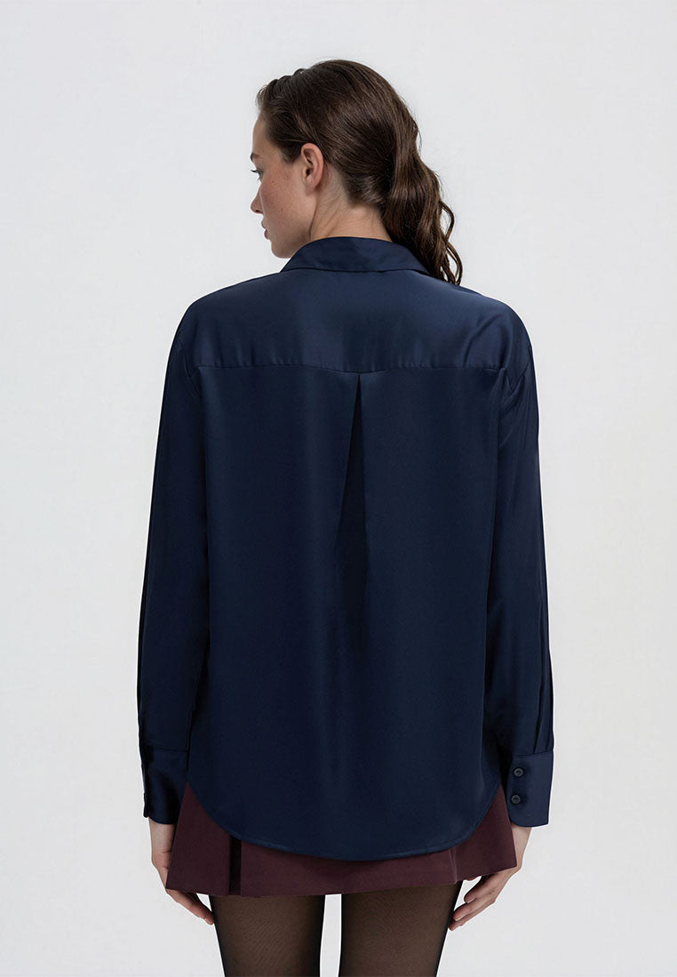 Women's Plain Colour Long Sleeve Shirt