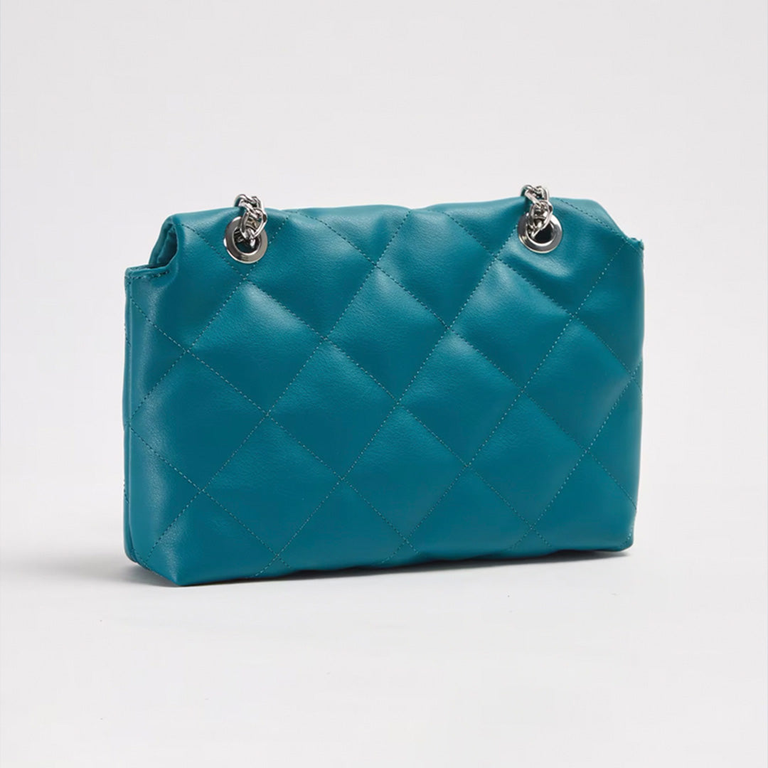 Quilted discount leather purse