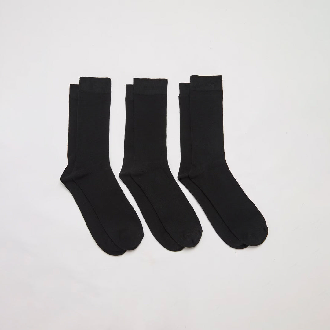 Pack of 3 Solid Color Socks