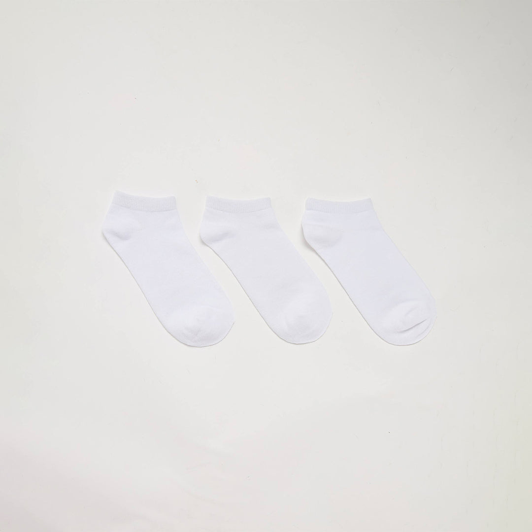 Pack of 3 Plain Color Short Socks