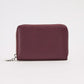 Solid Color Synthetic Leather Wallet with Pendant