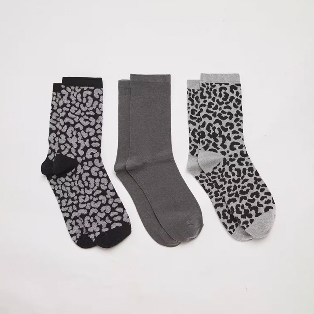 Pack of 3 Socks with Spotted Pattern