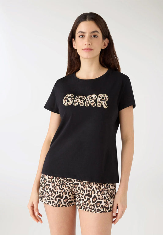 Women's Animal Graphic Print Pajama Set