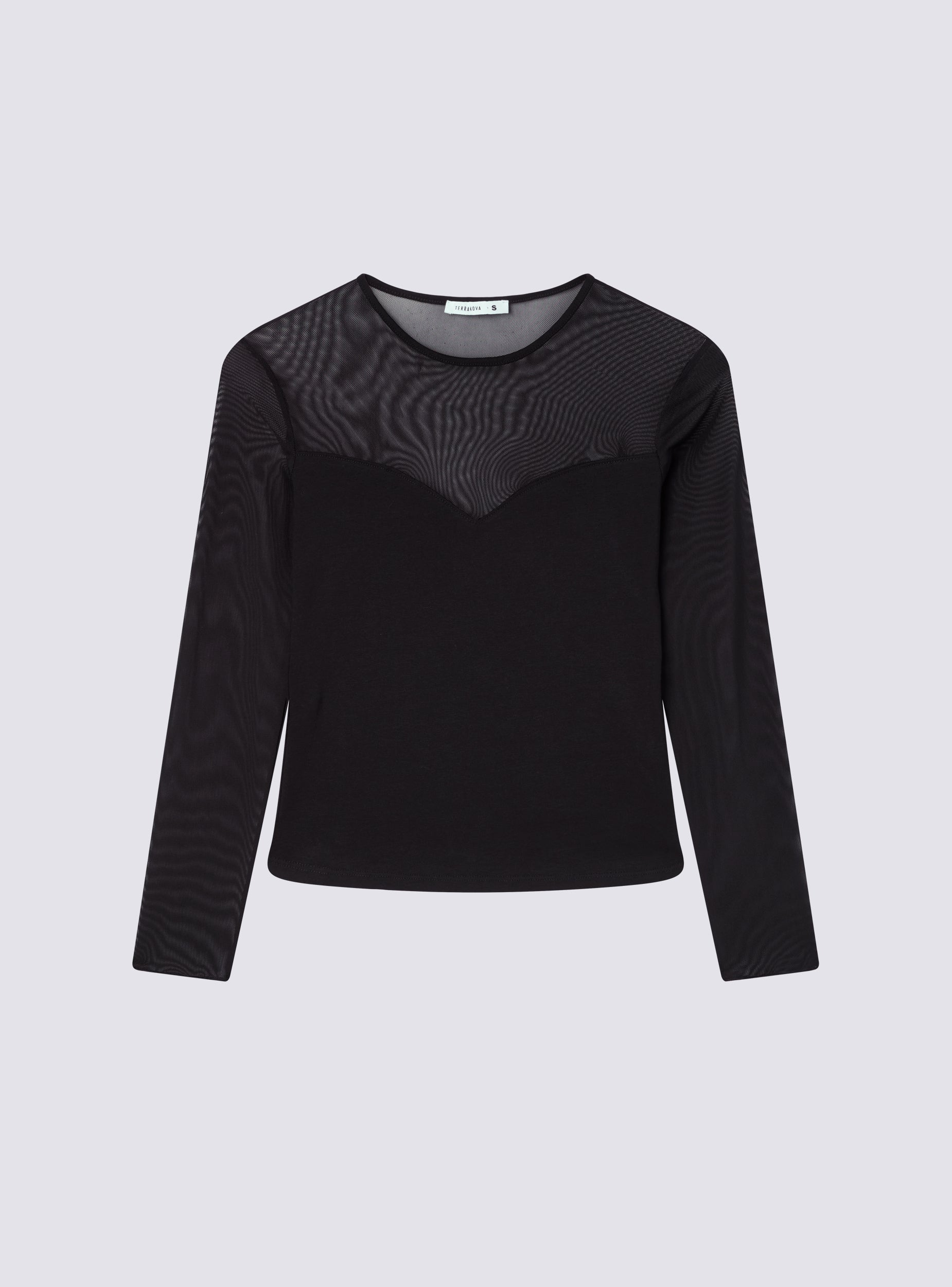 Terranova Girls Black Long Sleeve T Shirt Striped T-shirt With