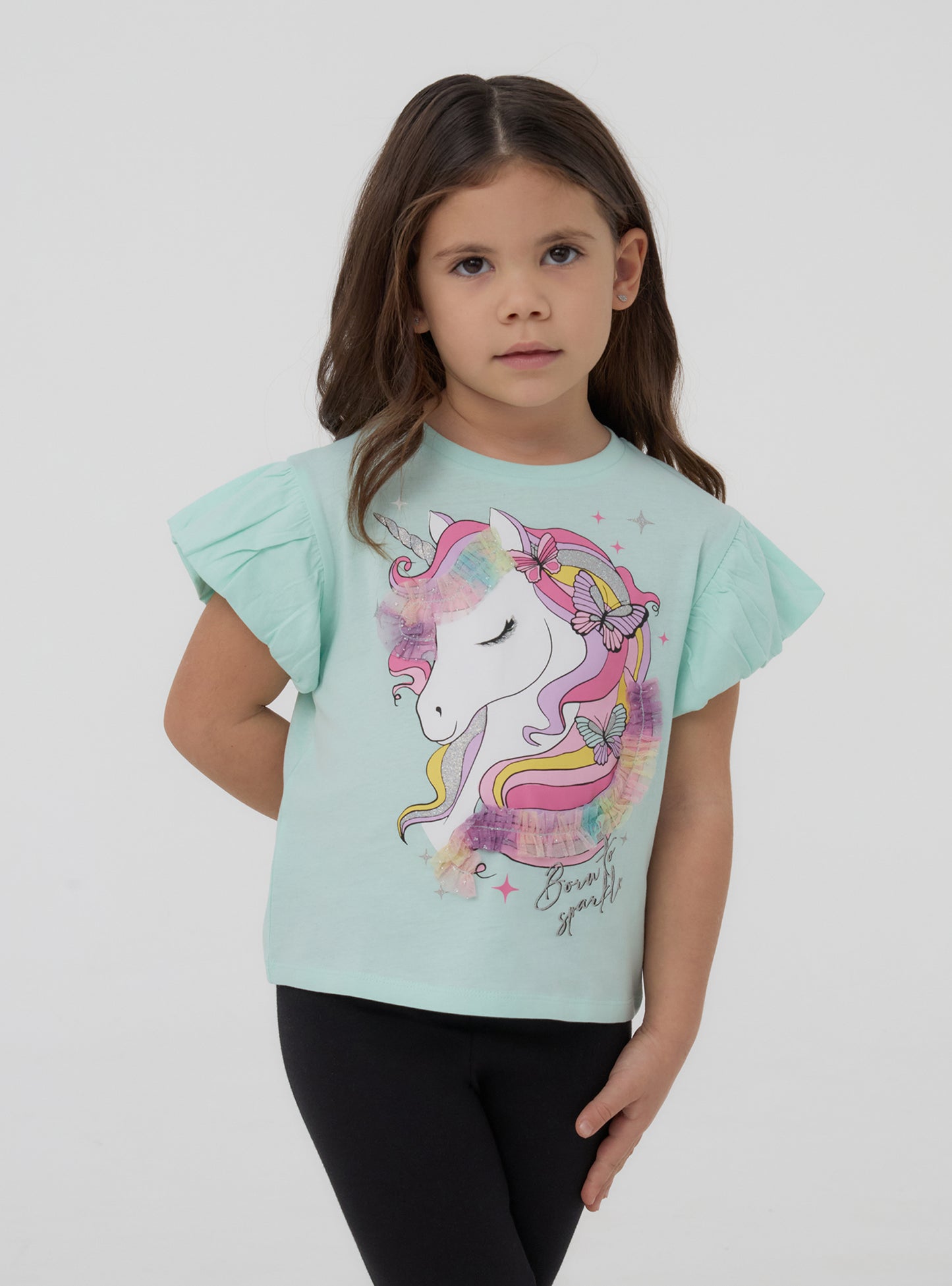 Kids Girls Short-sleeved T-shirt