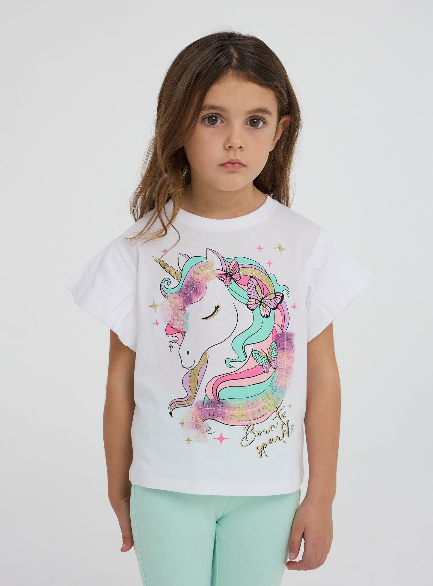 Kids Girls Short-sleeved T-shirt