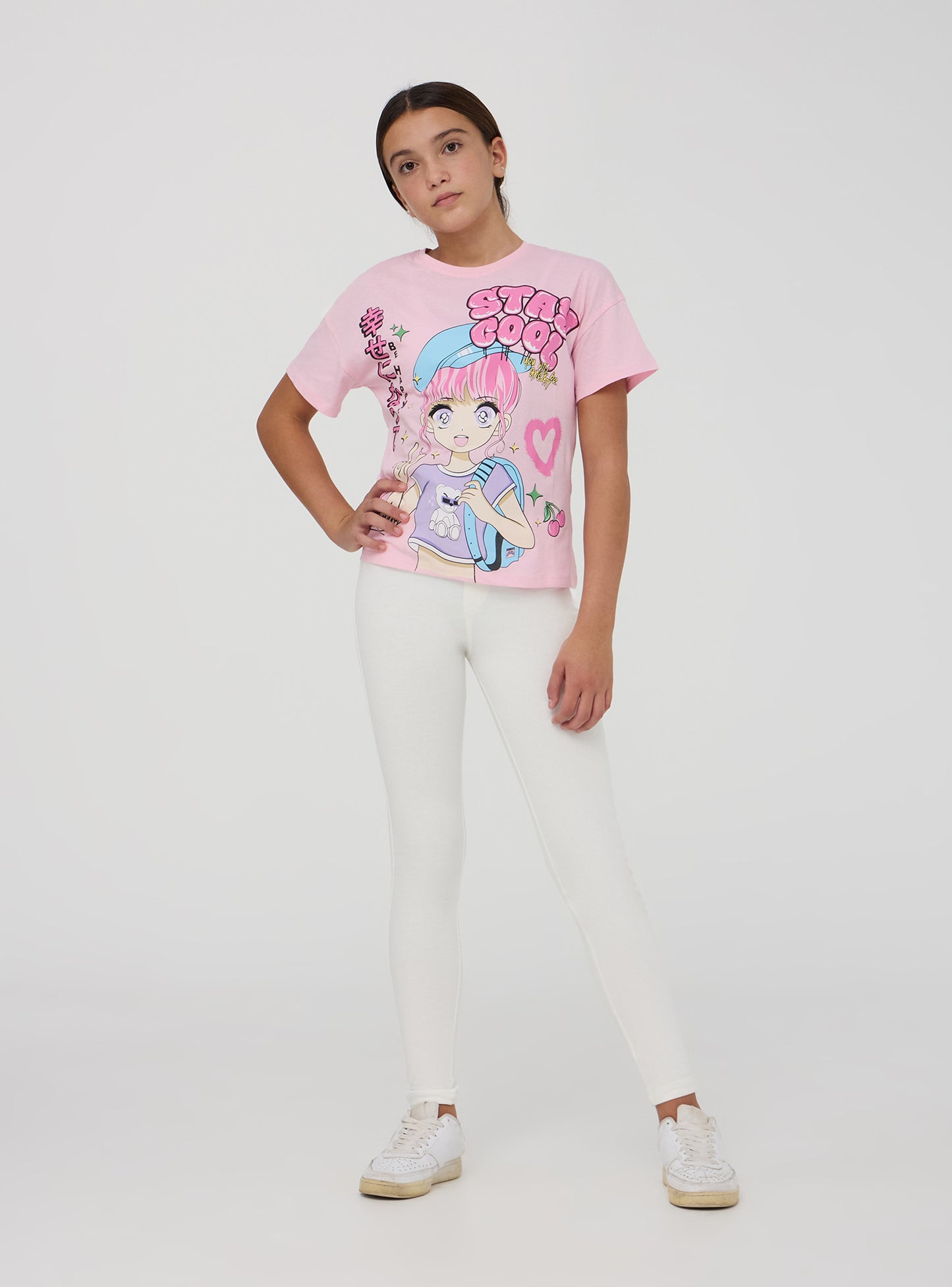 Kids Girls Short-sleeved T-shirt