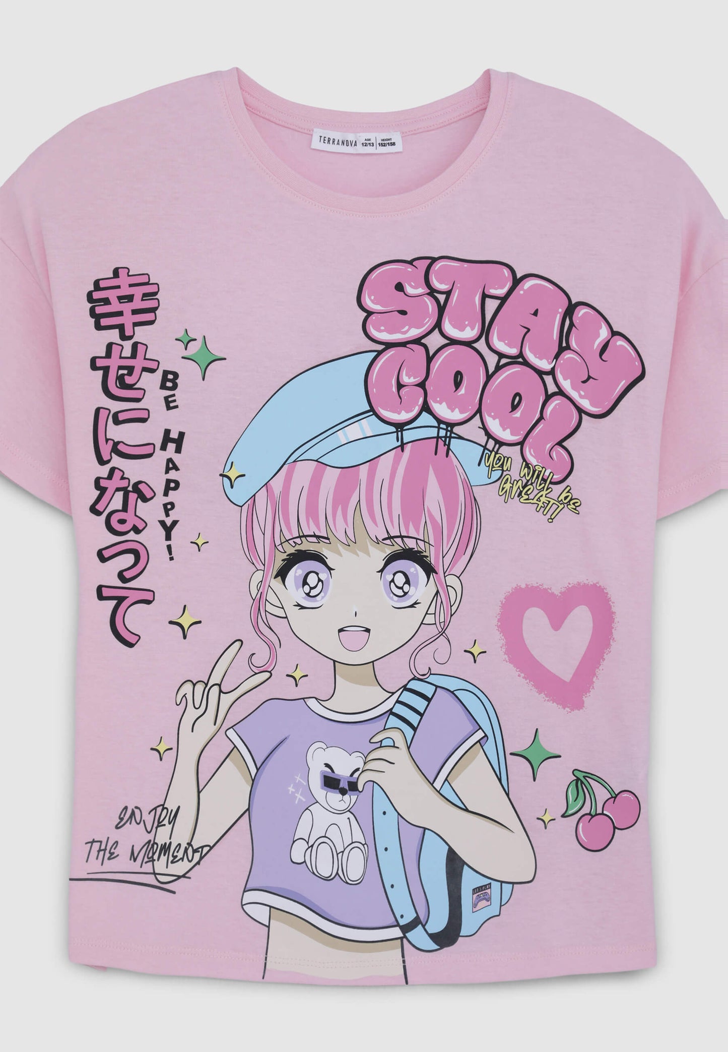 Kids Girls Short-sleeved T-shirt
