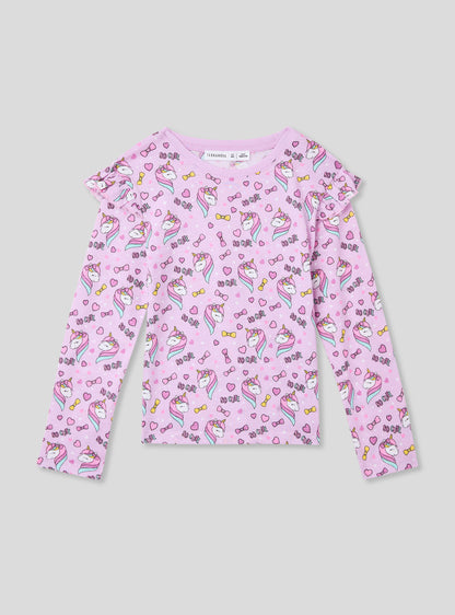 Kids Girls Long-sleeved T-shirt