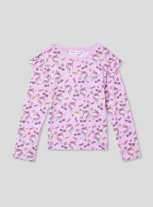 Kids Girls Long-sleeved T-shirt