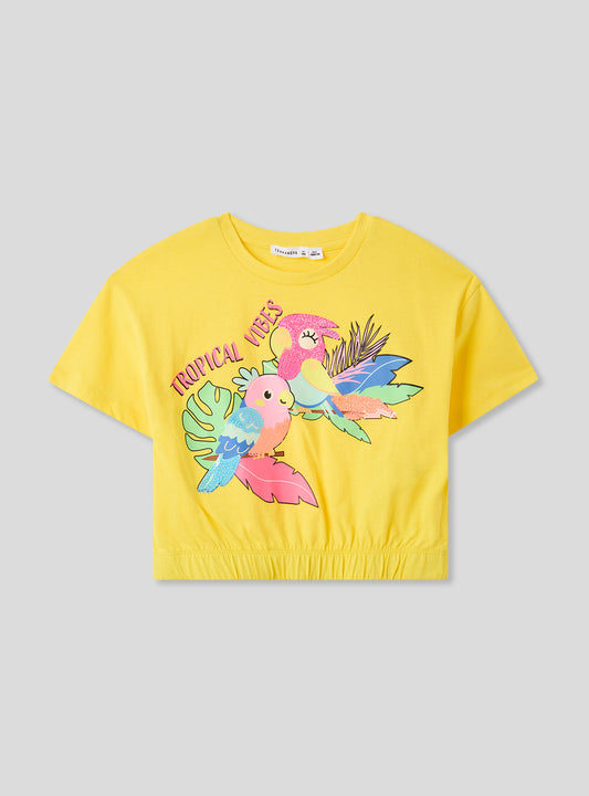 Kids Girls Short-sleeved T-shirt