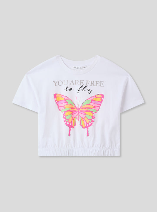Kids Girls Short-sleeved T-shirt
