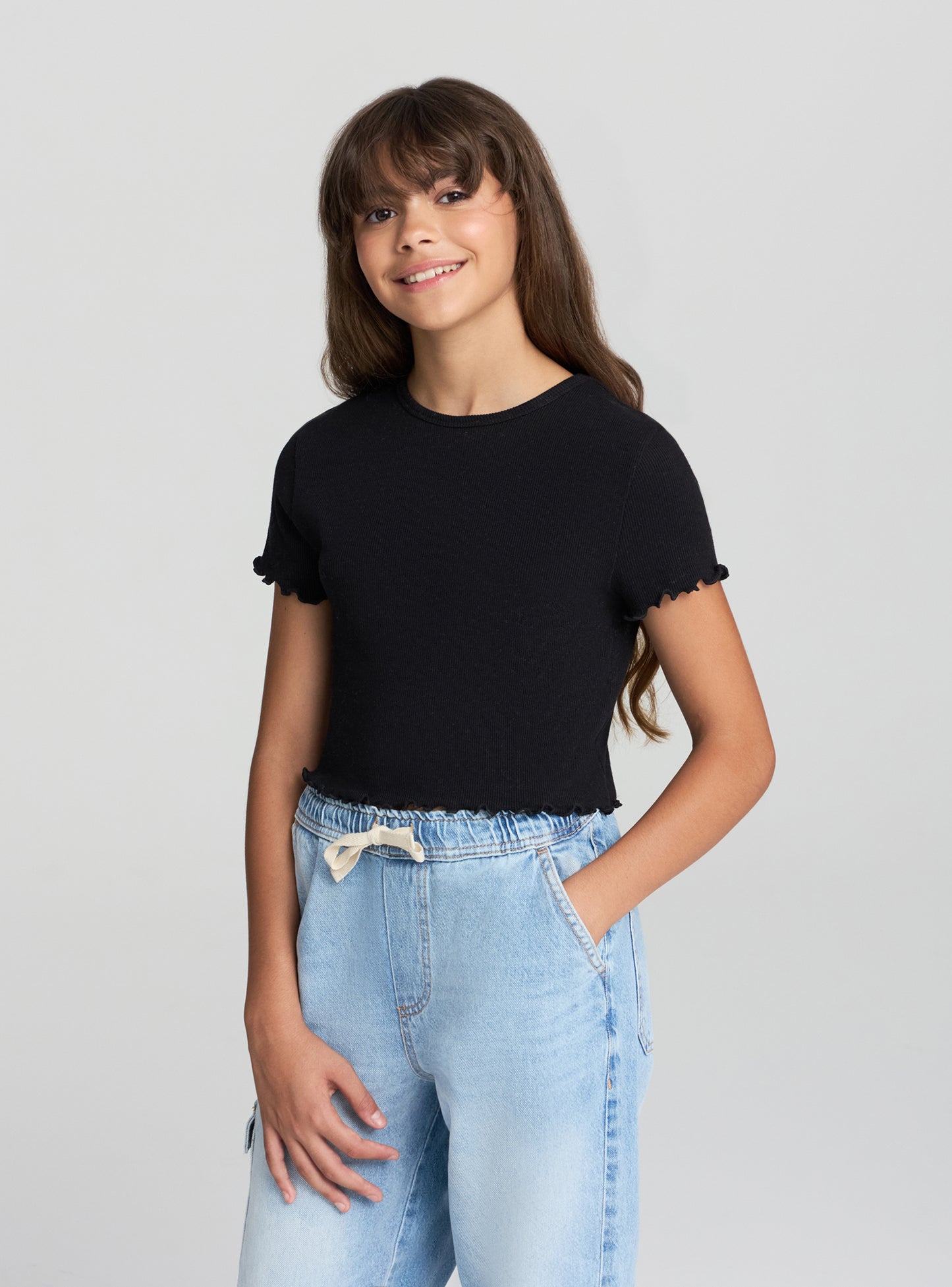 Kids Girls Short-sleeved T-shirt