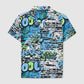 All Over Graffiti Print Polo Shirt for Boys