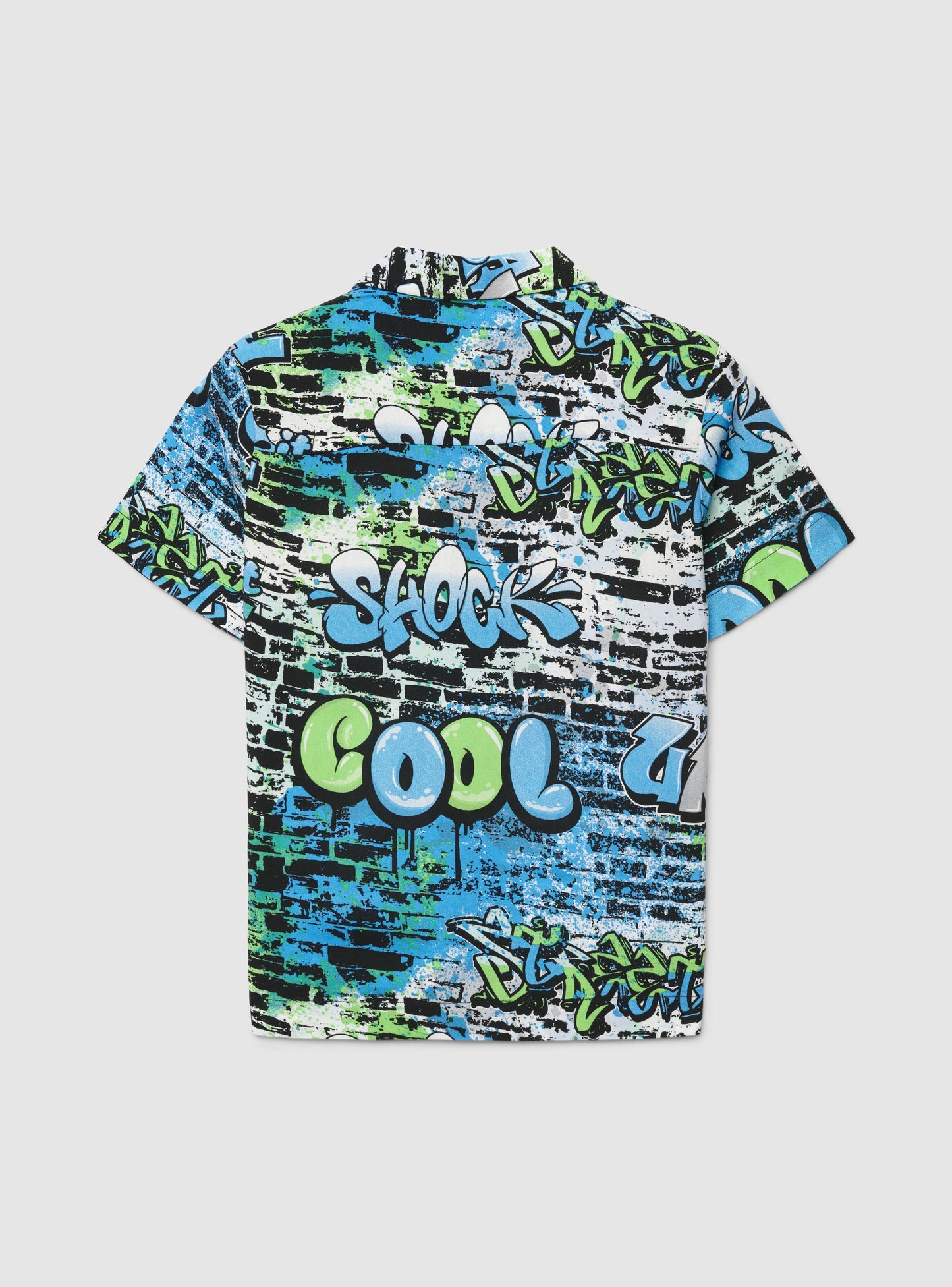 All Over Graffiti Print Polo Shirt for Boys