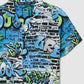 All Over Graffiti Print Polo Shirt for Boys