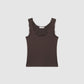 Women's Ribbed Lace-Trimmed Tank Top