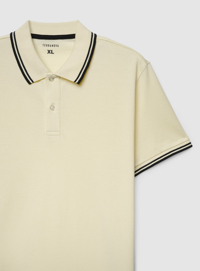 Men's Contrasting Trim Polo T-Shirt
