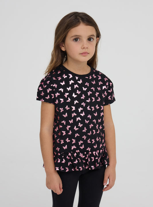 Kids Girls Short-sleeved T-shirt