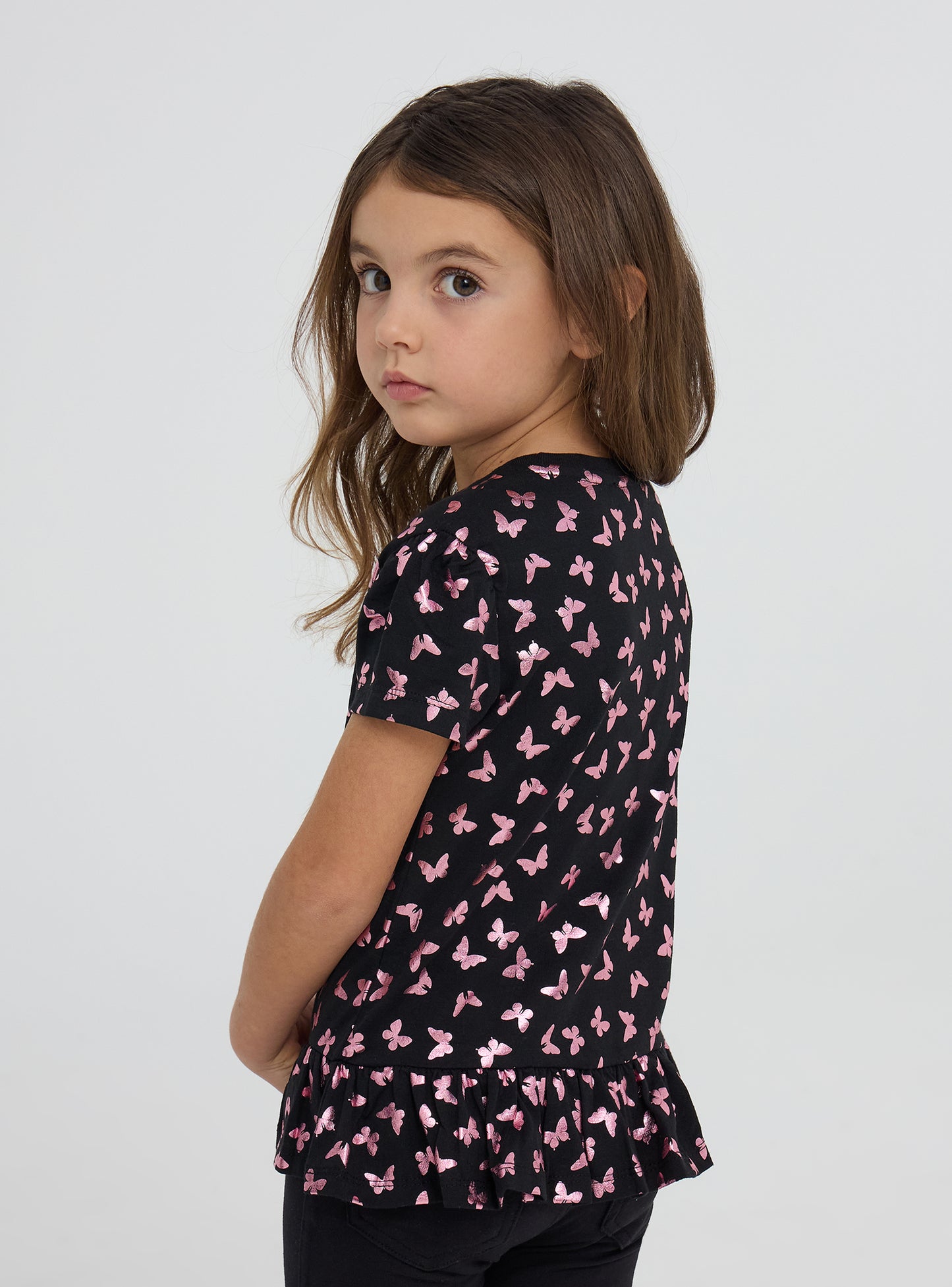 Kids Girls Short-sleeved T-shirt