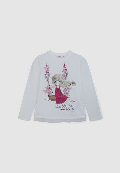 Kids Girls Long-sleeved T-shirt