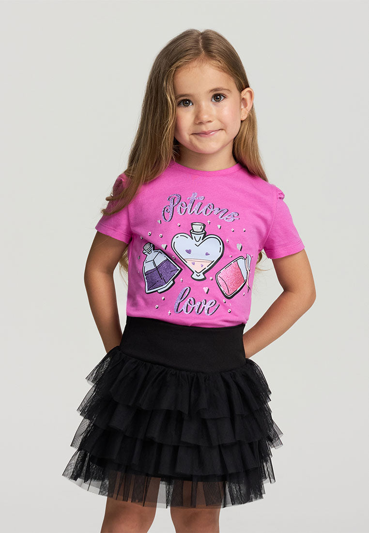 Kids Girls Short-sleeved T-shirt
